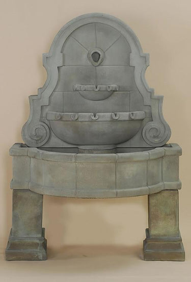 Liguria Wall Outdoor Cast Stone Garden Fountain With Legs Fountain Tuscan